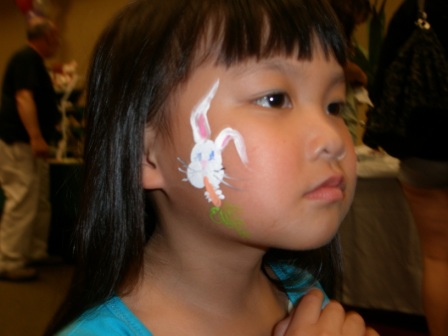 Kasen with a bunny face painting